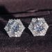 hot sale new products women's crystal white zircon earrings hexagonal earrings retro double earrings_ipsvogv.com