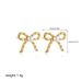 Unisex Pearl Diamond Earrings Mini Bow Light Luxury High End Full Diamond Zircon Earrings_ipsvogv.com