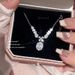 Sparkling Goose Egg Zircon Angel Wing Necklace For Women, With A Light Luxury Niche Temperament Design, High-end_ipsvogv.com
