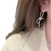 HEFANG Pearl Bowknot Ribbon Necklace For Women Wedding Fashion Niche Design Light Luxury Clavicle Chain_ipsvogv.com