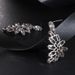Cao Shi's Advanced Fashion Dinner Zircon Leaf Tassel Earrings with Versatile Style and Leaf Shape Earrings for Women_ipsvogv.com