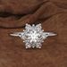 creative Studded Snowflake Ring, Women's Simulated Diamond Ring Plated With Rose Gold_ipsvogv.com