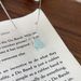 S Pure Silver Sea Blue Treasure Necklace Snake Bone Chain For Women, Simple, Elegant, Exquisite, Fashionable, INS Style,_ipsvogv.com