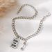 Korean Version Of Instagram Style Personalized Cool Adjustable Square Brand "YOU Vs YOU" Dumbbell Bracelet_ipsvogv.com