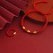 Copper Alloy Adjustable Pulling Bracelet Red Lucky Bead Soft Rope Ring Female Style_ipsvogv.com