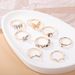 New Combination Personalized Fashion Gold Butterfly Wave Point Diamond 8-piece Set Ring_ipsvogv.com