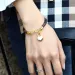Brand Leather Charm Bracelets For Women Plaid PU Real Gold Plated Heart Bag Pendant Lobster Clasp Design Bangle Fashion_ipsvogv.com