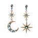 Women’s Jewelry Set Fashion Personality Alloy Diamond Star Moon Asymmetrical EarringsFashion Simple Earrings For Women_ipsvogv.com