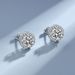 Pure Silver Mosang Women 50 Cents 1 Carat Round Bag D Color Hearts Eight Arrows Earrings Gift for Girlfriend_ipsvogv.com