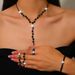 Women’s Jewelry Set Fashion New Women's Jewelry Necklace Earrings Fashionable And Simple Bridal Necklace Accessories Retro Jewelry Niche Personality_ipsvogv.com
