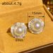 Cao Shi's New Trendy and Gentle Small Fragrant Style for Women with Advanced Temperament, Irregular Round Earrings,_ipsvogv.com