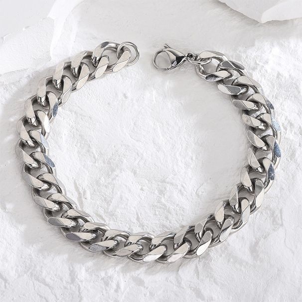 Cuban Chain Men's Bracelet Titanium Jewelry Hip Hop Trendy Stainless Steel Hand Accessories Simple Fashion_ipsvogv.com