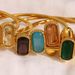 Cold Retro Colored Zircon Bracelet Light Luxury Versatile Simple Geometric Open Bracelet High End Female Jewelry_ipsvogv.com