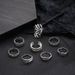 New Hollow Flower, Leaf, Arrow Joint, Letter Ring, 8 Pieces Of Open Ring_ipsvogv.com
