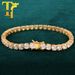 Hip Hop Jewelry Copper Inlaid Zircon Tennis Chain Single Row Bracelet Fashion Trendy Hand Accessories_ipsvogv.com