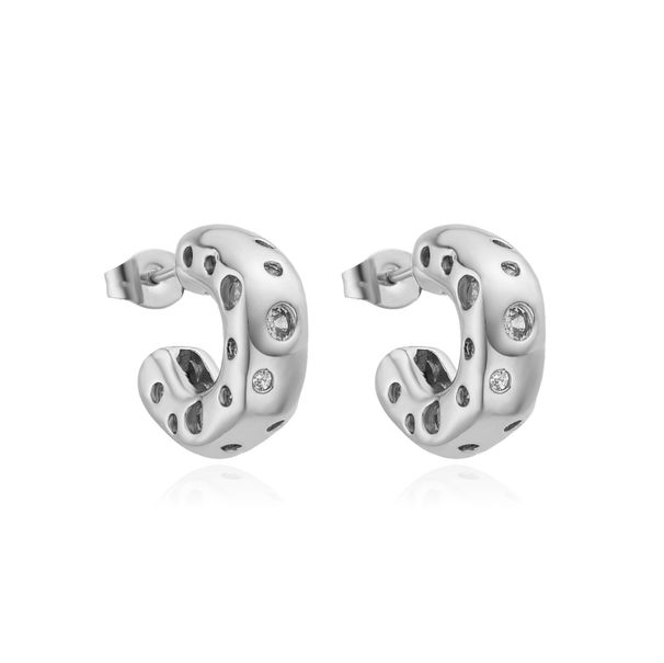 Women’s Jewelry Set Fashion Copper Plated Micro Inlaid Zircon Earrings Light Luxury Style Women's Temperament Metal Earrings Trendy Earrings_ipsvogv.com