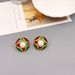 New colored enamel pearl ear clip design with brass electroplating genuine gold, fashionable and personalized earrings_ipsvogv.com