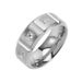 Men's Jewelry Matte Face Flower Diamond Ring Titanium Steel Plated K Gold Personality Ring_ipsvogv.com