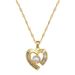 【 Titanium Steel 】 Necklace Earring Light Luxury Full Diamond Love Pearl Personalized Temperament Banquet Earrings Set_ipsvogv.com