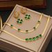 Emerald Love necklace temperament stainless steel collarbone chain INS fashion necklaces_ipsvogv.com