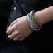 Women's Jewelry Three Layer Elastic Bracelet Stainless Steel K Gold Plated Bracelet HipHop Element Jewelry Wire Diameter 12MM_ipsvogv.com
