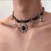 Unisex Maillard Brown Blazing Sun Star Necklace Men And Women Niche Design Retro Hot Girl Leather Stitching Necklace Trend_ipsvogv.com