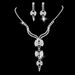 Bow Design Necklace & Earrings Set - Elegant Women's Wedding & Evening Jewelry (2-Piece)_ipsvogv.com