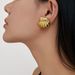 Ins Internet Celebrity Summer Wave Shell Gold Plated Beach Style Geometric Simple Earrings_ipsvogv.com
