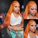 hot selling 13x4 Orange Ginger Front Wigs For Women 13x6 Hd Glueless Straight Lace Frontal 4x4 Closure Human Hair Wig_ipsvogv.com