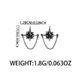 Black And White Dazzling Star Chain Men's Earrings, Personalized, Fashionable, Simple Trend, Trendy Earring Design,_ipsvogv.com