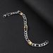 Women's Jewelry 8mm Stainless Steel Figaro Chain Gold Bead Bracelet Titanium Steel Long Versatile Necklace Female Simple 3:1 NK Chain_ipsvogv.com