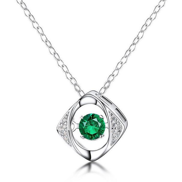 smart Devil Eye Personality Necklace S925 Silver Cultivated Emerald Retro Noble Clavicle Chain_ipsvogv.com