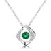 smart Devil Eye Personality Necklace S925 Silver Cultivated Emerald Retro Noble Clavicle Chain_ipsvogv.com