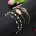 Personalized Gold Shell Exaggerated Chain Bracelet Handwoven Jelly Color Beaded Pearl Set Of 4_ipsvogv.com