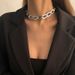 Rhombus O-shaped Necklace Women's Collarbone Chainsimple And Versatile Temperament Collar Personalized Niche Design Trend_ipsvogv.com