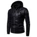 Men's clothing leather jacket Handsome leather jacket with cotton thickened motorcycle pilot autumn and winter coat_ipsvogv.com