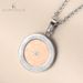 Women's Jewelry Compass Necklace Electroplated Rose Gold Necklace Stainless Steel Compass Engraved Round Pendant Necklace_ipsvogv.com