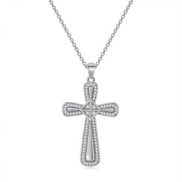 Men’s Jewelry Set Fashion Zircon Inlaid Two Color Electroplated Necklace Accessories_ipsvogv.com
