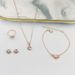 Simple cat claw heart shaped pet footprint necklace earrings bracelet ring set female jewelry gift_ipsvogv.com