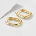 Women's Jewelry Cold Retro Geometric Glossy Oval U Shaped Sterling Silver Earrings Simple All Match Diamond Silver Ear Buckle Earrings_ipsvogv.com