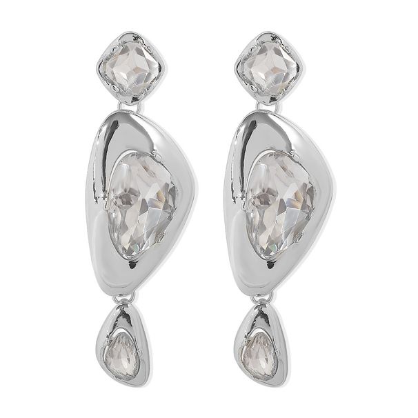 E12406ZA Wind Exaggerated Zircon Geometric Heavy Industry High Grade Irregular Luxury Earrings_ipsvogv.com