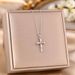 Cold Wind Titanium Steel Necklace, Women's Full Diamond Cross Pendant, Niche Design, Clavicle Chain Jewelry_ipsvogv.com