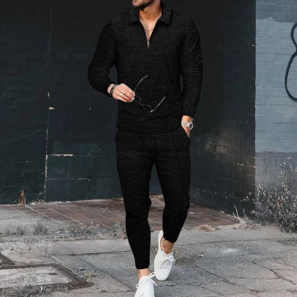 Men's long-sleeved pants two-piece sportswear suit for men_ipsvogv.com