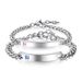 Men And Women's Jewelry Smooth Bracelet Couple Stainless Steel Diamond Personality Simple Creative Engraved Titanium Steel Jewelry_ipsvogv.com