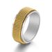 Men's Jewelry Minimalist Mesh Woven Stainless Steel Rotatable Ring Black Fashion Single Ring_ipsvogv.com