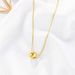 Stainless Steel Round Bead Pendant Necklace For Women Girls Gold Color Classic Simple Clavicle Chain Wedding Party Jewelry Gift_ipsvogv.com