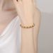 Vieam Sand Glossy Round Pattern Gold Women's Bracelet Simple Fashion Lucky Beads Ethnic Style Jewelry_ipsvogv.com