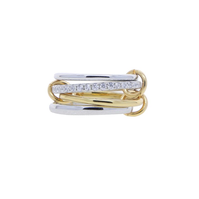 Exaggerated New 4 Ring Ring Versatile Creative Personality Niche Design Women's Ring Fashion Ring_ipsvogv.com