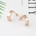 Women's Jewelry Luxury Cross Screw Earrings Boutique Classic C Shaped Earrings Inlaid With Diamonds Titanium Steel Female Earrings Jewelry_ipsvogv.com