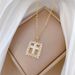 Square 【 】 Cross Light Luxury Charm Gorgeous Full Diamond Necklace Women's Versatile Clavicle Titanium Steel Chain 【 】_ipsvogv.com